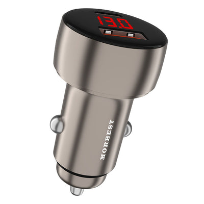 LinkMejor C77CA 48W 2-Port USB PD Car Charger Adapter USB-A+USB-C PD QC Fast Charging with Red LED for iPhone 16 Pro 15 14 13 Pro Max for Samsung Galaxy Z Flip6 for Xiaomi MIX Fold4 for Huawei Mate XT