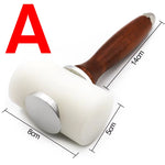 Woodworking Hammer Solid Wood Handle Nylon Head Lightweight Design for Stamping Punching Crafting Tools