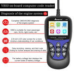 Aermotor V850 Car OBD2 Scanner Multi-languages Check Engine Auto Diagnostic Tool Same as KW85/ELM327 Full OBD 2 Function