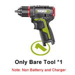 LinkMejor WU130X Cordless Electric Screwdriver Drill 12V Brushless Motor High Torque 40Nm Compact Lightweight Power Tool for Metalworking Wood Concrete Steel