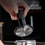 Comfook 51/53/58mm Constant Pressure Coffee Tamper SUS304 Stainless Steel Wood Handle Home DIY Coffee Making Tool with Clear Scale Mark for Espresso