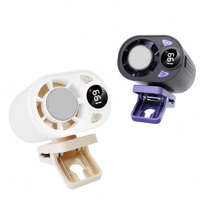 X30 Refrigeration Clip Fan Semiconductor Ice Cooling Turbo Motor 18000 RPM 1800mAh 5W Stepless Speed Smart Display 360 Degree Rotation
