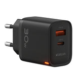 [GaN Tech] KUULAA KL-CD116 PD30W 2-Port USB PD Charger USB-A+USB-C PD Fast Charging Wall Charger Adapter EU Plug for iPhone 17 17Pro 16 Pro Max 15 14 13 for Xiaomi 17pro for Huawei Mate XTs for OPPO for VIVO