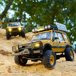 LinkMejor FCX24M RTR 1/24 2.4G 4WD RC Car for Land Rover Camel Trophy Edition Rock Crawler Off-Road Climbing Truck Two Speed LED Lights Vehicles Models Oil Filled Shocks Toys