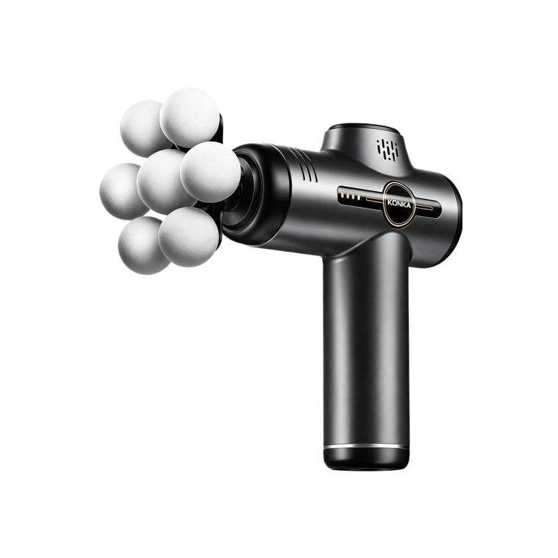LinkMejor V1B 7-Head Professional Massage Gun with 9 Massage Heads & LCD Display 99 Speed Levels Adjustable Quiet Operation Portable Muscle Massager for Home Use