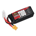 LinkMejor Power 3S 11.4V 1100mAh 60C 12.54Wh LiPo Battery XT30 Plug for RC Drone FPV Racing