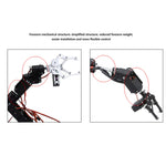 6DOF Robot Mechanical Arm Clamp Claw Kit Industrial Manipulator Metal Gear 180 Degree Rotation Aluminum Frame Educational Robotics Teaching