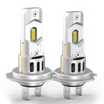 LinkMejor 2PCS X3S H7 LED Car Headlight 6000LM Car Front Light Hi Low Beam 6500K LED Headlight Bulbs  Turbo Fan Cooling