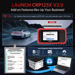 LinkMejor CRP123X V2.0 Car OBD2 Diagnostic Tools OBD II Scanner Engine ABS Airbag SRS AT Code Reader Free Update Automotive Tools