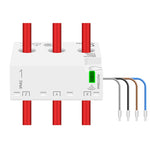 Zemismart 3 Phase WiFi Energy Meter Smart Power Consumption Monitor Max 63A Measure Alarm 208V-415V works with Tuya Smart Life App
