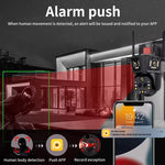 Q323 4MP Three Screen Security Camera Outdoor 20X Optical Zoom PTZ Full Color Night Vision Two Way Audio Human Detection Wireless WiFi Waterproof Surveillance Camera
