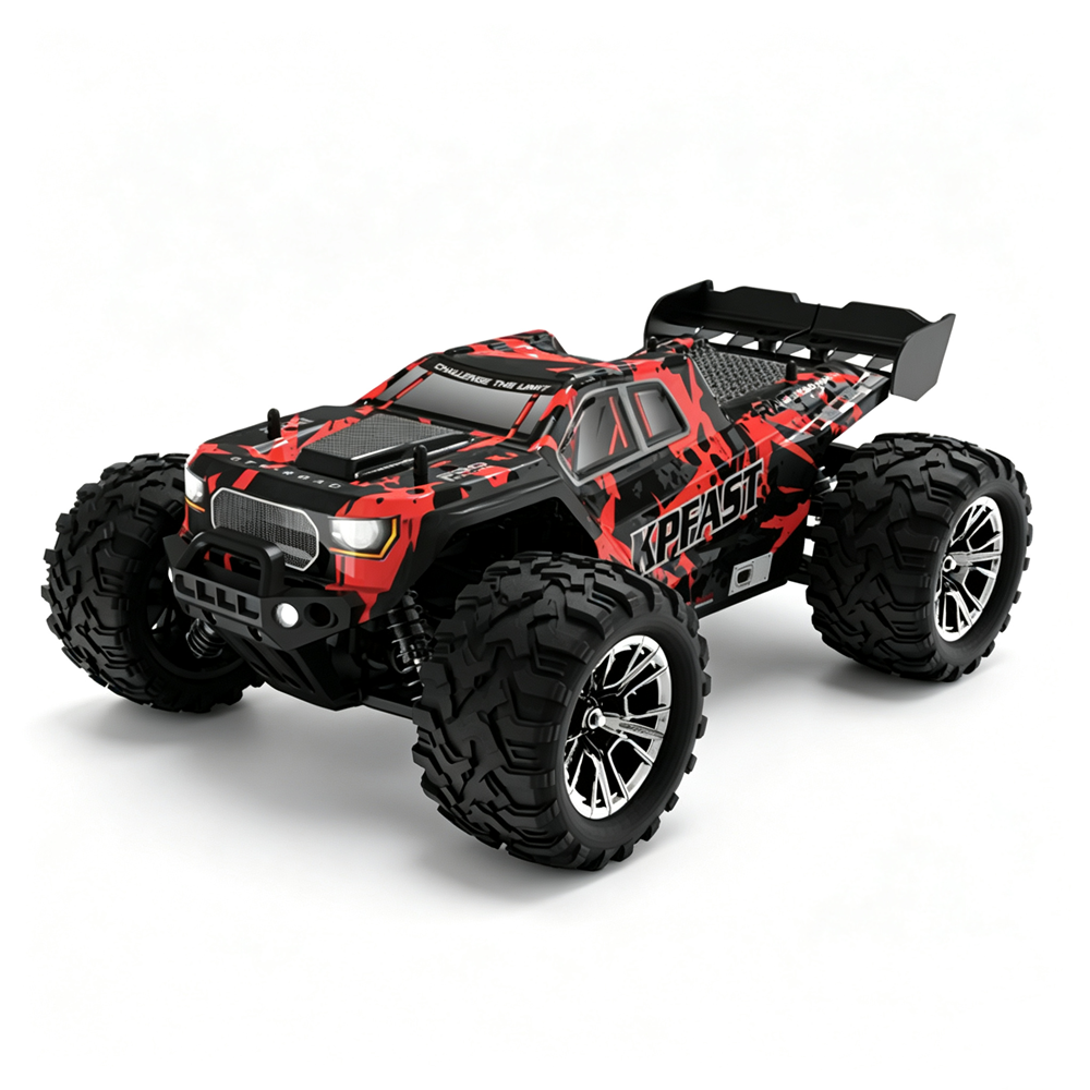 LinkMejor KF13 RTR 1/16 2.4G 4WD 30km/h RC Car High Speed Off-Road Truck Full Proportioal LED Light Remote Control Vehicles Models Toys