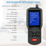 JD-3002 Air Quality Detector CO2 HCHO TVOC Temperature Humidity Measuring Device CO2 Meter Multifunctional Air Quality Analyzer