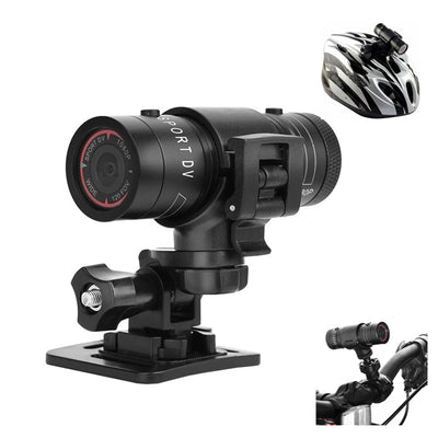 LinkMejor 1080P Bicycle Helmet Camera 120° Wide Angle Bicycle Sports Camera IPX6 Waterproof Mini Motorcycle Helmet Camera Car Video Recorder Outdoor DV Video Camera