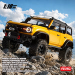 HB Toys R1001-B-R1016-B RTR 1/10 2.4G 4WD Brushless RC Car Rock Crawler Off-Road Climbing Truck Hobbwing ESC with Winch Diffs Lock Two Speed LED Light Straight Axle Metal Beam Full Proportional Remote Control Vehicles Models Toys