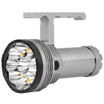 HaikeLite RA40 35000LM Flood Strong LED Flashlight With Powerful 30000mAh 46950 Battery Removable Handle 300M Long Range High Lumen Rechargeable Portable LED Torch Aluminium Alloy For Camping Hiking Outdoor Adventures