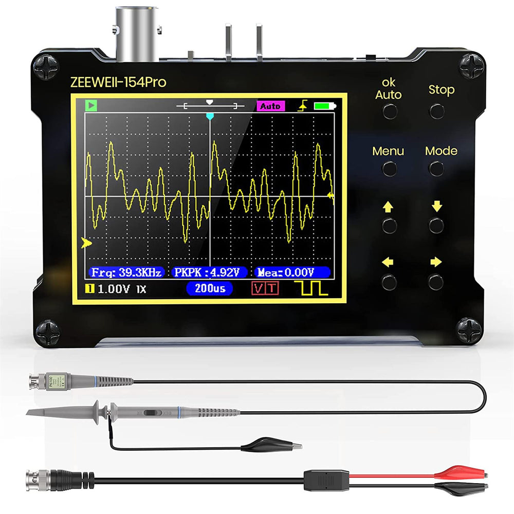 LinkMejor DSO154Pro Mini Handheld Digital Oscilloscope 154pro 40MSa/s Sampling Rate 18MHz Bandwidth PWM Signal Generator LCD Display