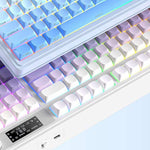 LinkMejor S99 Pro Tri-Mode Gaming Keyboard with Display Screen and Knob 99-Keys 2000mAh RGB Backlit Bluetooth/2.4G/USB-C Wireless Custom E-sports Keyboards
