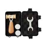 LinkMejor KM-18 Mallet Hammer 22-Ounce Brass Head Mallet Replaceable Plastic Hammer Heads Nylon Inserts Comfortable Handle Reduces Hand Fatigue
