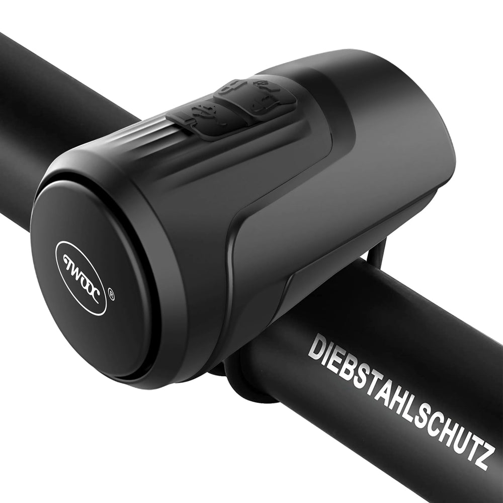 LinkMejor 2 in 1 Bike Handlebar Electric Horn 120dB  Loud Anti Theft Alarm USB Charging IPX5 Waterproof 60 Days Standby Bicycle Safety Warning Bell for Cycling