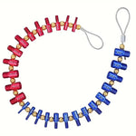 26PCS Nut and Bolt Thread Checker Detachable Nut and Bolt Size Gauge Thread Gauge Suitable for Detecting Fixed Bolts or Threaded Holes in Enclosed Areas