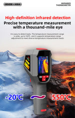 LinkMejor HX4 Infrared Thermal Imaging Camera 240x320 Resolution -20°C to 550°C Adjustable Emissivity Rechargeable Battery Portable Professional Temperature Measurement