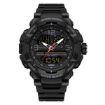 LinkMejor Men's Dual Display Sports Digital Watches Alarm Clock Day Weeks Multi-functional Luminous Wrist Watch