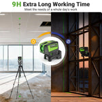 Huepar PL211G Laser Level Green Beam 2 Dots 2 Lines Self-Leveling Outdoor Pulse Mode Magnetic Mount Long Working Distance 98-164ft
