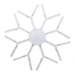 [EU Direct] Elfeland 8-Leaf Foldable Crystal Snowflake LED Ceiling Light E27 Adjustable Shape AC 85~265V Ultra-Bright Wide-Angle Lighting for Home Garage Shop
