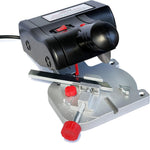 Mini Miter Cut-Off Chop Saw 4000 RPM Corded Electric High Speed Steel Blades for Wood Plastic Metal Cutting Adjustable Miter Gauge Portable 2 Blades Included