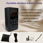 Portable Cordless Electric Air Compressor Pump with LED Emergency Light USB Rechargeable Fits for Car Tires Bicycles and Sports Balls