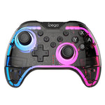 LinkMejor PG-SW123 Wireless bluetooth Game Controller with RGB Lighting Dual Motors Vibration Six Axis Motion Turbo Function Gamepad for Switch NS2 PC Steam