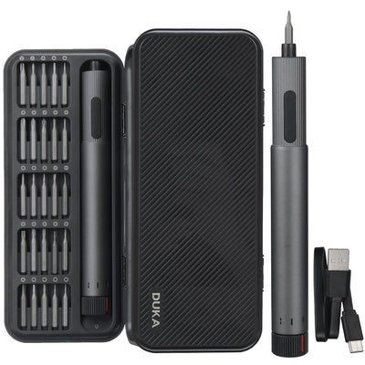LinkMejor AtuMan DUKA E2 210RPM Precision Electric Screwdriver Set with Dual-Speed Adjustment 25 Screwdriver Heads Ideal for Home DIY Project Quick Charging