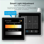 Tuya Smart Home Multiple Zigbee3.0 Control Panel 4-inch LCD Touch Screen 3 Gang Smart Switch APP Remote Control Zigbe Gateway Required