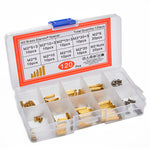 120PCS M2 Brass Standoff Spacer Kit Assorted Sizes with Screws and Nuts Rust Resistant for Electronics DIY Projects Prototyping