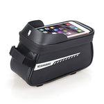 LinkMejor Bicycle Bag Frame Front Tube Cycling Bike Phone Mount Bag Waterproof Phone Case Holder 6.5 Inches Touchscreen Bag Accessories with Reflective Strip