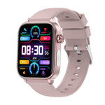 ET570 1.96inch HD Screen bluetooth Call ECG Heart Rate Blood Pressure Blood Oxygen Monitor Noninvasive Blood Glucose Measurement Uric Acid Blood Lipid Testing BMI Body Fat Sleep Monitoring Multi-sport Modes Music Playback IP68 Waterproof Smart Watch