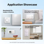 LinkMejor MINI-RBS-E Fusion Series Matter Over WiFi Smart Roller Shutter Wall Switch Orb-RBS Works with Google Home Alexa Apple Home