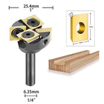 4pcs Straight Router Bit Set 1/4 Inch Shank Bottom Cleaning Slotting Cutter for Woodworking CNC MDF