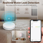 LinkMejor Tuya WiFi Smart Water Leak Alarm with 3 Water Sensors Sound and Light Alerts for Smart Home Automation and Leak Detection