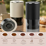 Comfook Portable Electric Coffee Grinder Adjustable Grinding Levels 1200mAh Rechargeable Espresso Bean Grinder for Kitchen Use