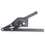 Woodworking Angle Ruler Universal Protractor 0-180 Degrees Aluminum Alloy Precision ±0.3 230x500mm Measuring Tool
