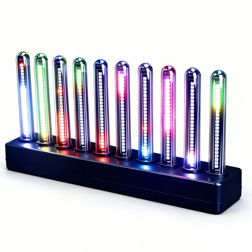 Music Sync Spectrum Light Bar 240 RGB LEDs 14 Color Modes 8 Visualizer Effects USB-C 5V 2A Sound Reactive Ambient Lighting Night Light Adjustable Brightness Desktop Gaming Decor