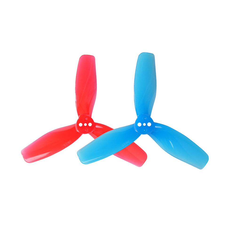 2Pairs /10 Pairs GEMFAN 3029-3 F9A-B 3029 3 Inch 3-blade PC Propeller 3 Holes 1.5mm Compatible with 1408 3900KV Motor for Soccer Balls RC FPV Racing Drone