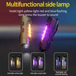 LinkMejor K220 Mini Keychain Flashlight with UV Violet Light Buzzing Horn USB-C Charging Waterproof Design Magnetic Attraction Portable Tactical Torch 32g Lightweight