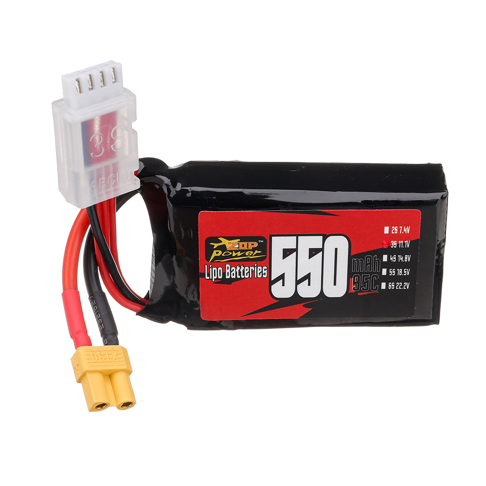 LinkMejor 3S 11.1V 550mAh 95C 6.105Wh LiPo Battery XT30 Plug for BETAFPV Pavo20 Pro RC FPV Racing Drone