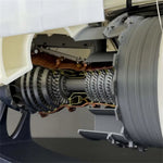 NikolaToy Trent 900 Turbofan Engine Model 65CM Large Size  Physics Experiment Science Discovery Production Invention Desktop Decorations Collection Toys