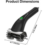 Tevorex Electric Double-Head BBQ Grill Cleaning Brush 500/600 RPM 2 High Speed Modes 2500mAh Long Battery Cordless Rechargeable Brush Cleaner for Kitchen Camping