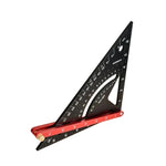 Aluminum Alloy Triangle Ruler Thickened Base Precision Angle Measurement Multi Functional Positioning Drawing Tool Metric Inch Dual Scale Woodworking Professional Adjustable