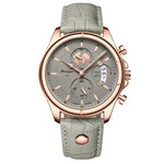 LinkMejor Men's Waterproof Luminous Quartz Watches Fashion Multi-function Business Casual Wristwatch